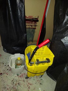 Lot Including Libman Mop & Commercial Yellow Wringer Bucket