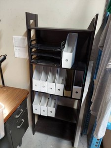 Dark Espresso Open Bookcase Shelving Unit Approximately 5.5 Ft Tall
