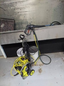 Lot Including Ryobi 2000 PSI Pressure Washer, Utility Sink & Contents