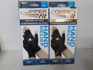 2 pair Copper Fit Compression Glove...