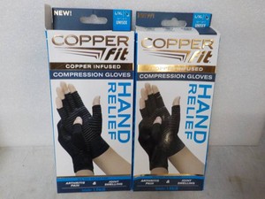2 pair Copper Fit Compression Glove...