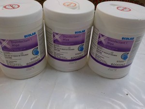 3 Ecolab Disinfectant Wipes...