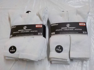 12 pair Wear Proof White Athletic S...