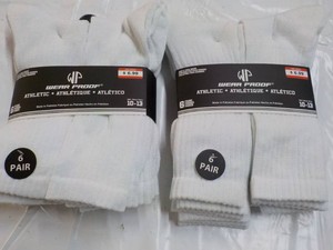 12 pair Wear Proof White Athletic S...