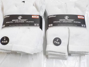 12 pair Wear Proof White Athletic S...