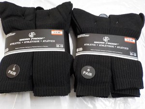 12 pair Wear Proof Black Athletic S...