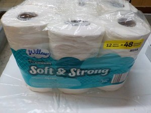 12 rolls Willow 2 Ply Toilet Paper...
