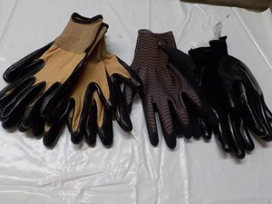4 Pair Latex Coated Gloves...