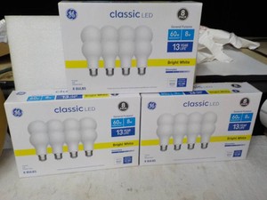 3 Boxes 8 Packs each LED 60 W Light...
