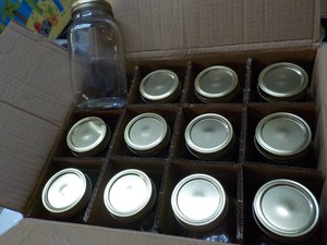 Case of 12 qt Jars with Lids...