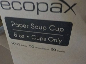 Case of 1000 paper 8 oz Soup Cups...