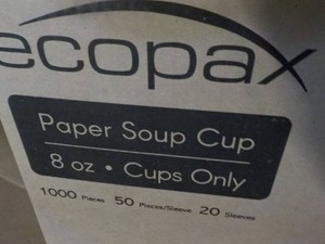 Case of 1000 paper 8 oz Soup Cups...