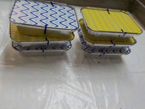 12 Aluminum Oblong Pans with Board ...