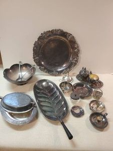 Silverplate Kitchen Decor items some marked Fisher K33