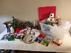 Misc. Christmas items, Coffee cups, decorative plates, teddy bears, Christmas bulbs and more