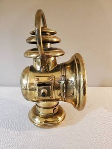 Antique 1900s Brass Solar model 726 kerosene side Lamp Badger Brass Mfg. co. - Wow