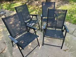 4 High end Fold up Patio Chairs