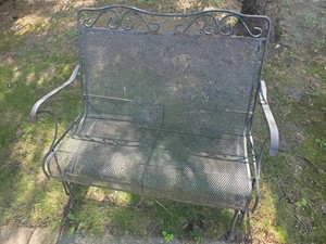 Solid Wrought Iron 2 Seat rocker in perfect condition