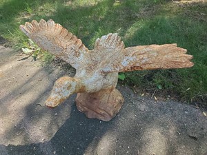 Fantastic Heavy Vintage Cast Iron Duck Statue