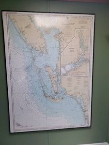 Professionally framed 4X3 Southwest Florida Map
