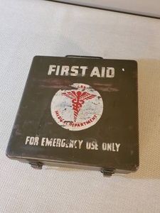 Metal WWII Military 1st aid Box
