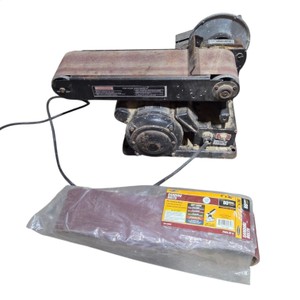 Buffalo BDS-46 4 In Belt & 6 In Disc Sander With Extra 80 Grit Sanding Belts