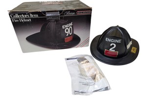 Jim Beam Fire Helmet Decanter Collectors Item Engine 2 With Box