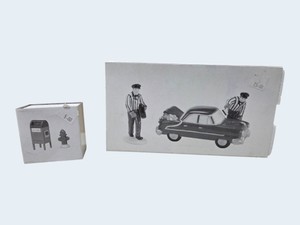 Dept 56 Snow Village Service With A Smile & MailboxFire Hydrant Accessories  Boxed Sets