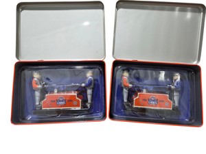 Lionel Trains Centennial Railroad Hand Car Tin Set of 2  Schylling 2000 Collector Tins