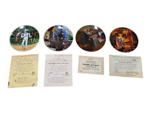 4 Norman Rockwell  Wizard of Oz Collector Plates With Boxes & COAs  Knowles Limited Edition