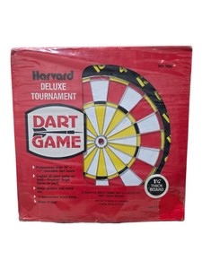 Harvard Deluxe Tournament Dart Game No. 9250 18 Reversible Board Sealed