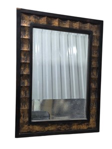 Uttermost Large Framed Wall Mirror  Brown & Gold Textured Frame
