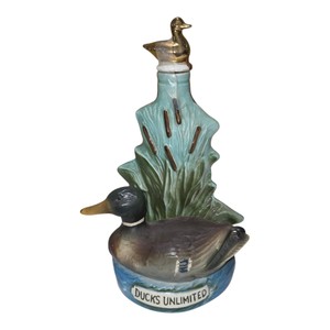 Jim Beam Ducks Unlimited 197475 Mallard Decanter  100 Months Old Bourbon Whiskey Bottle