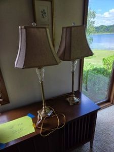 Pair of Tall Ornate Table Lamps