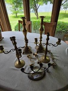 5- Brass Candle Stick Holders