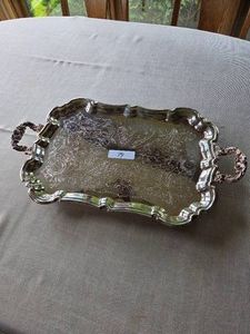 Vintage Leonard Silver Footed Serving Tray