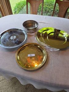 Gold & Silver Platters & Charger Plates