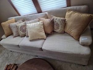 White Sofa & Pillows