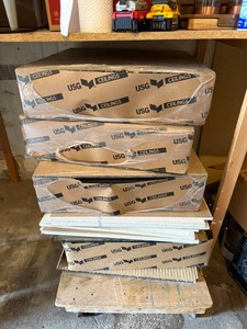 4 Cases USG Ceiling Tiles - Black 2 x 2