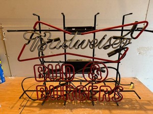Budweiser Bud & Burgers Neon Sign - Doesnt Light Up
