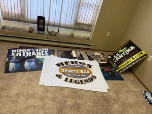Heros & Legends Sports Bar & La Cantina Signs & WallTable Stickers