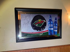 Bud Light Minnesota Wild Mirror 24 x 36