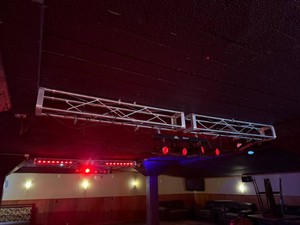 Dance Floor Aluminum Lighting Truss Segments with Chauvet 4 Play - 2 Rows of Trusses