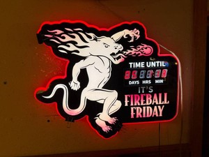 Fireball Friday Light Up Sign