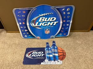 Bud Light Metal NFL & Basketball Signs