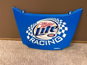Miller Lite Racing Metal Hood Replica Sign