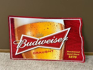 Budweiser ND Metal Sign 21 x 36