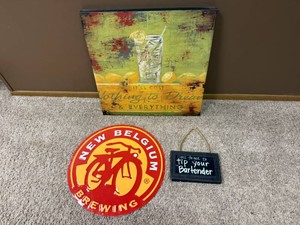 Mixed Lot Metal Brewing Sign & Artwork
