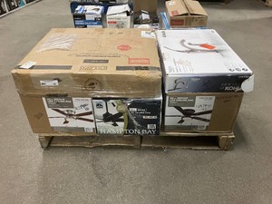 Massive Pallet of Brand Name Misc Faucets, Showers, Fixtures, Towel Bars, Bathroom Fans, Ceiling Fans, Lights, and More Parts Only (Lot Great for eBay Sellers) (Internal lot #15)