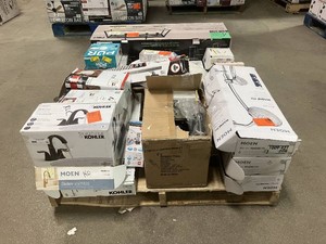 Massive Pallet of Brand Name Misc Faucets, Showers, Fixtures, Towel Bars, Bathroom Fans, Ceiling Fans, Lights, and More Parts Only (Lot Great for eBay Sellers) (Internal lot #16)